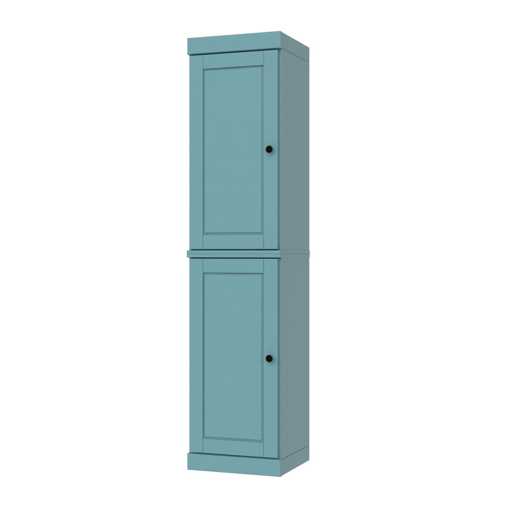 Aqua Solid Wood Two Door Pantry or Storage Closet - 72-inch