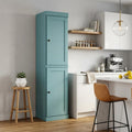 Aqua Solid Wood Two Door Pantry or Storage Closet - 72-inch