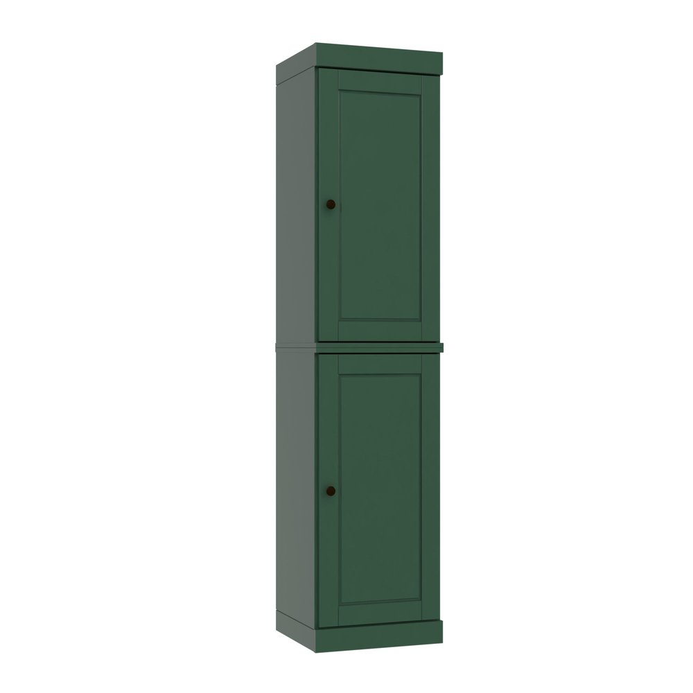 Green Solid Wood Two Door Pantry or Storage Closet - 72-inch
