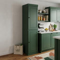 Green Solid Wood Two Door Pantry or Storage Closet - 72-inch