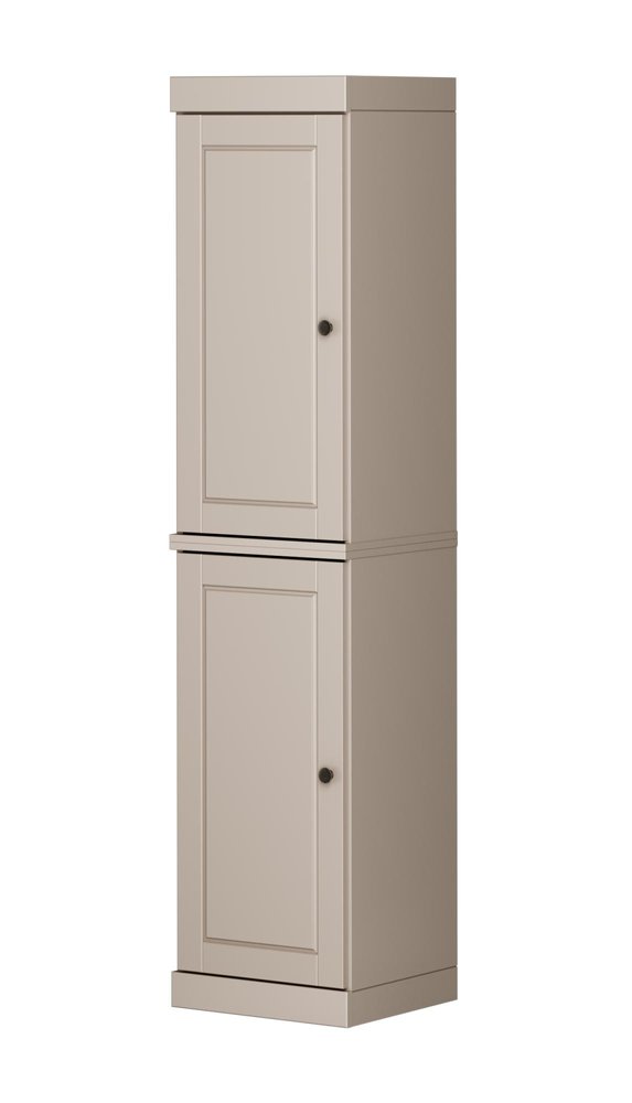 Beige Solid Wood Two Door Pantry or Storage Closet - 72-inch