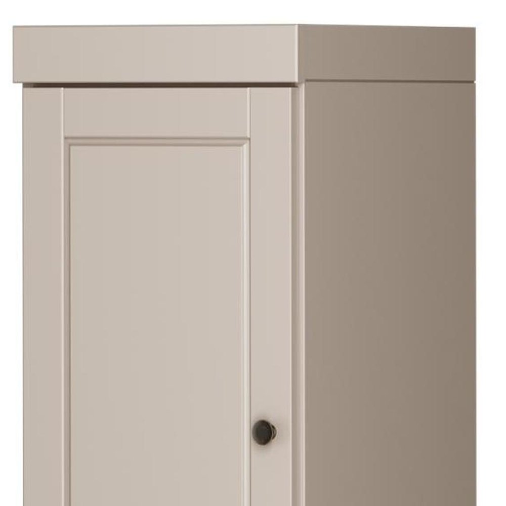 Beige Solid Wood Two Door Pantry or Storage Closet - 72-inch