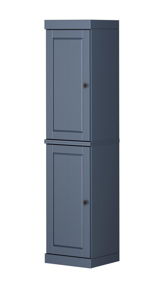 French Blue Solid Wood Two Door Pantry or Storage Closet - 72-inch
