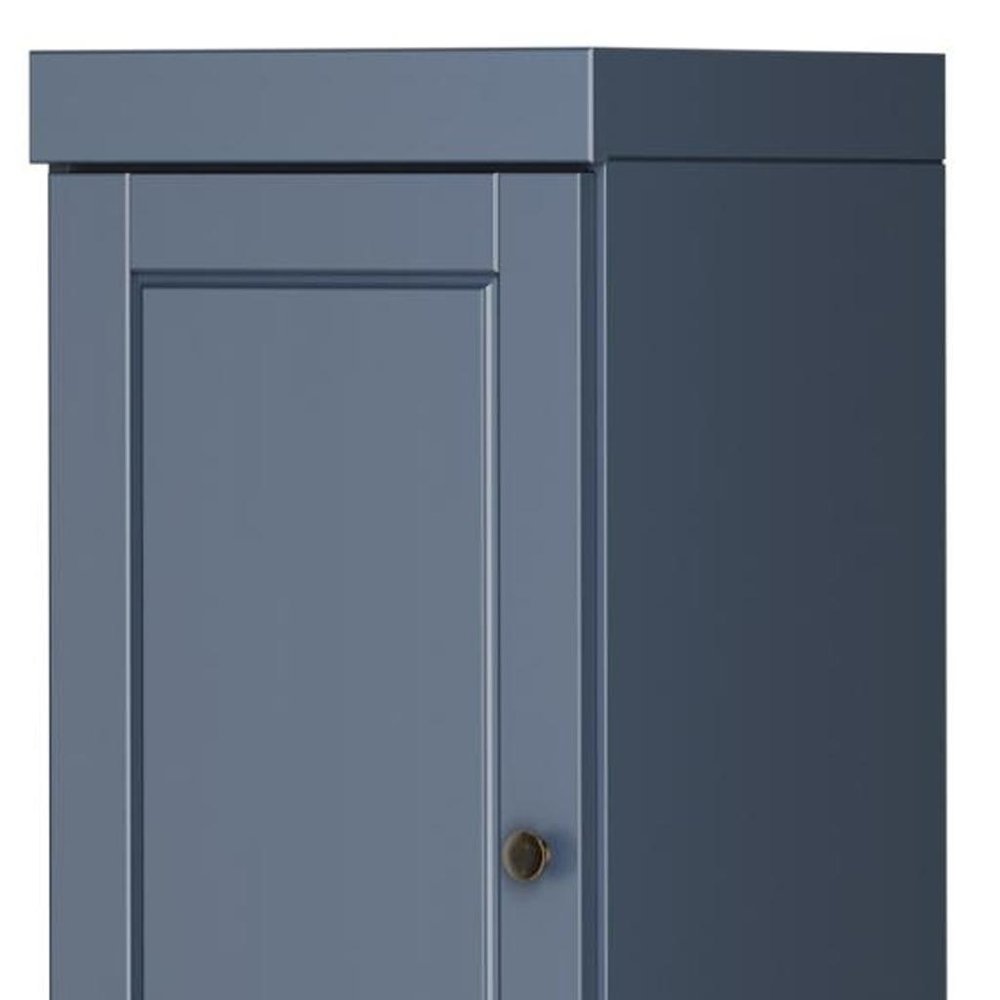 French Blue Solid Wood Two Door Pantry or Storage Closet - 72-inch