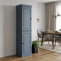 French Blue Solid Wood Two Door Pantry or Storage Closet - 72-inch