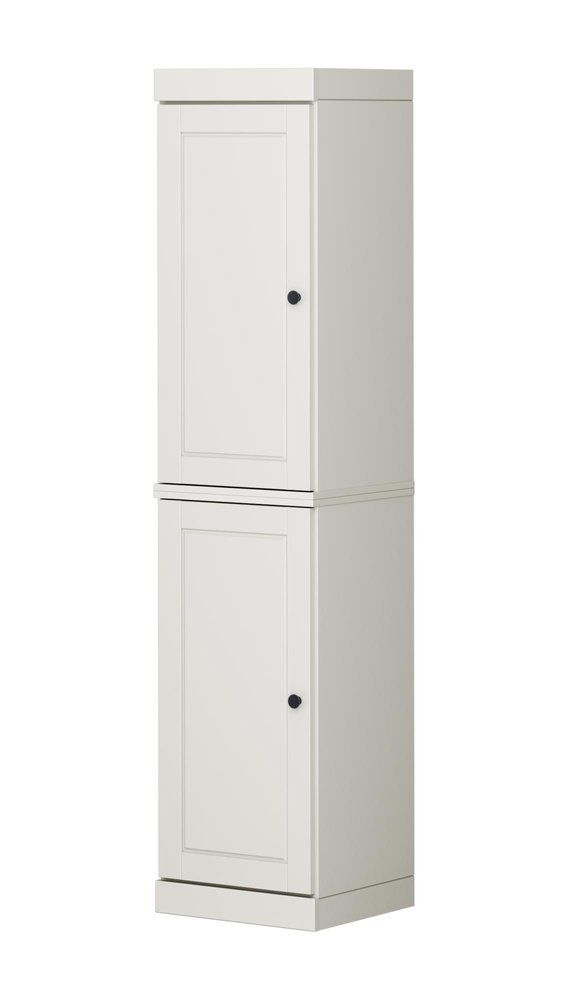 Off White Solid Wood Two Door Pantry or Storage Closet - 72-inch