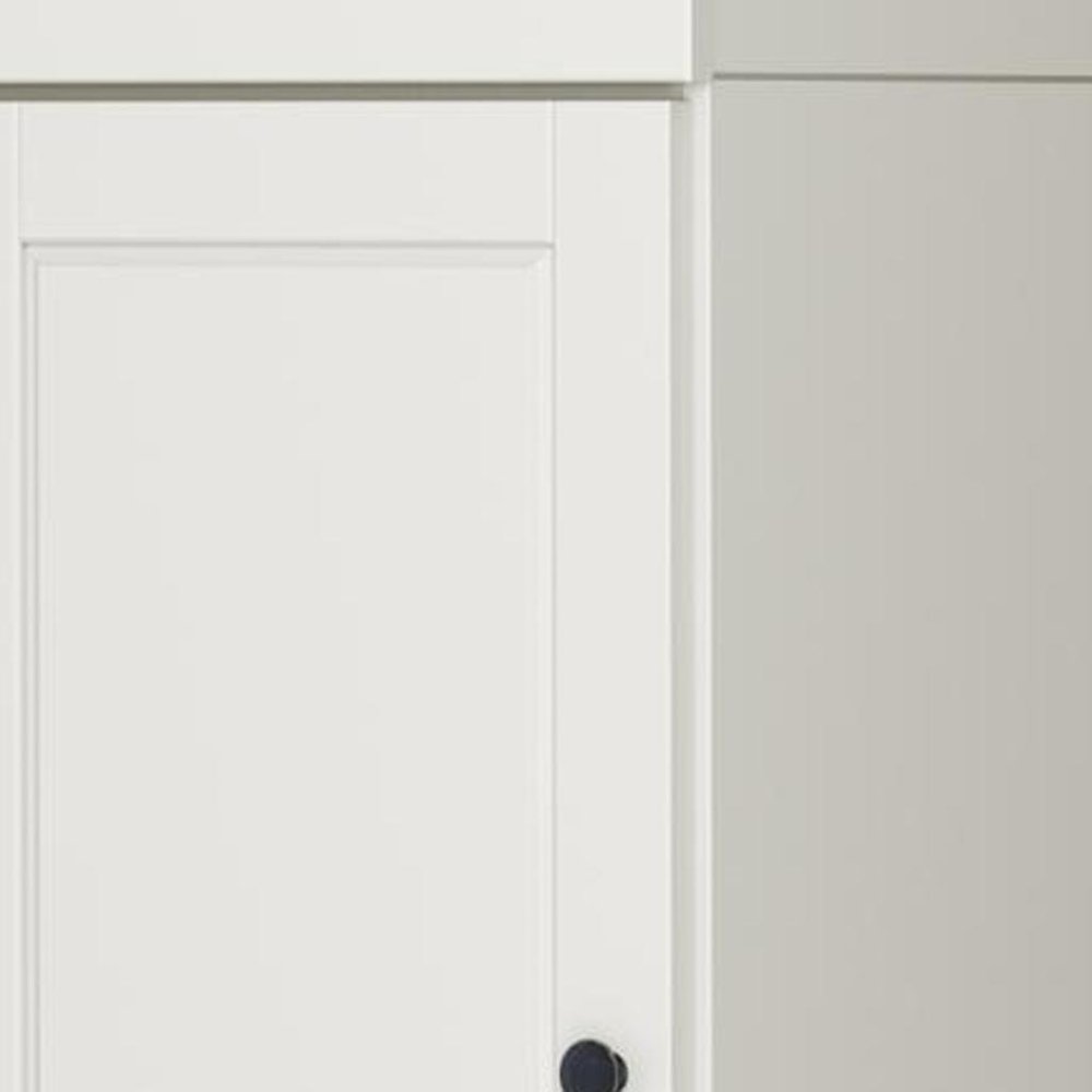 Off White Solid Wood Two Door Pantry or Storage Closet - 72-inch