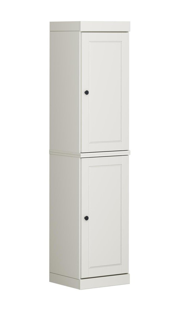 Off White Solid Wood Two Door Pantry or Storage Closet - 72-inch