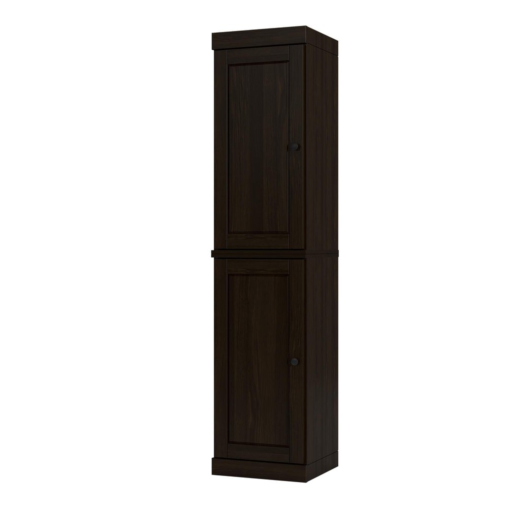 Espresso Solid Wood Two Door Pantry or Storage Closet - 72-inch