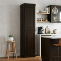 Espresso Solid Wood Two Door Pantry or Storage Closet - 72-inch