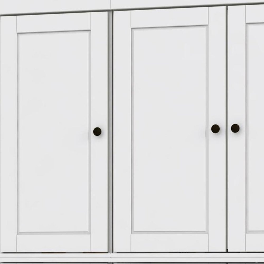White Solid Wood 8 Pantry or Storage Closet - 72-inch