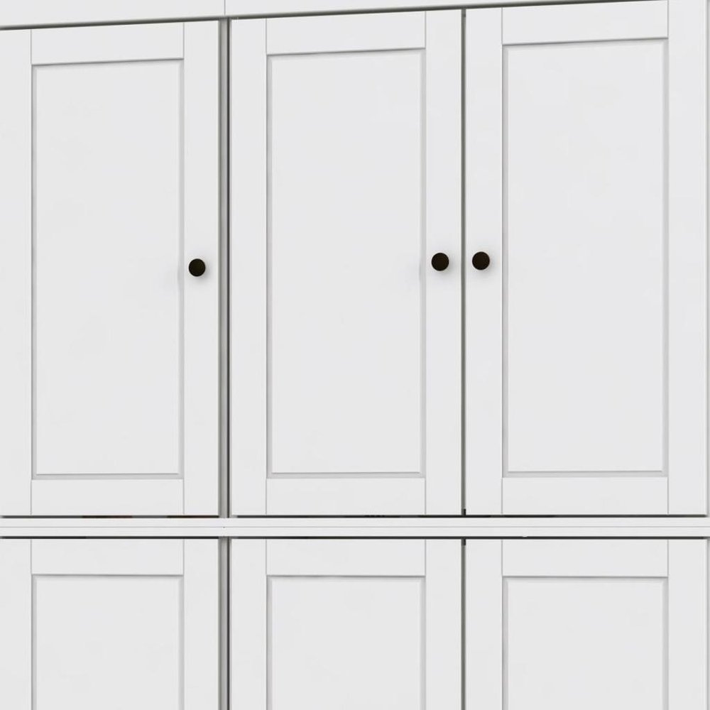 White Solid Wood 8 Pantry or Storage Closet - 72-inch