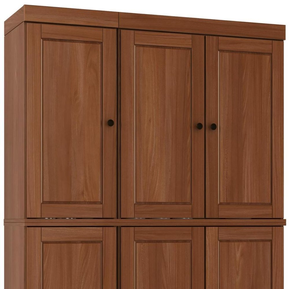 Coffee Solid Wood 8 Pantry or Storage Closet - 72-inch