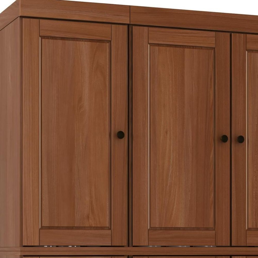 Coffee Solid Wood 8 Pantry or Storage Closet - 72-inch