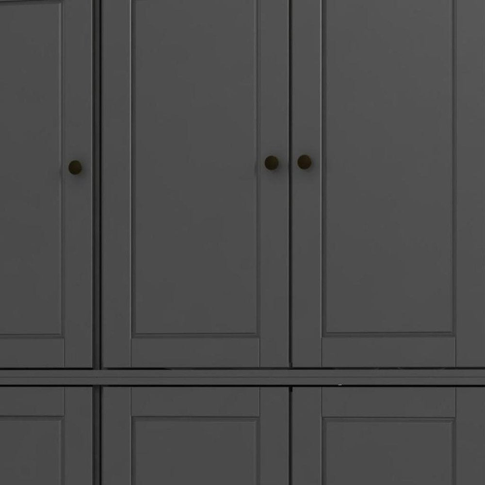 Gray Solid Wood 8 Pantry or Storage Closet - 72-inch