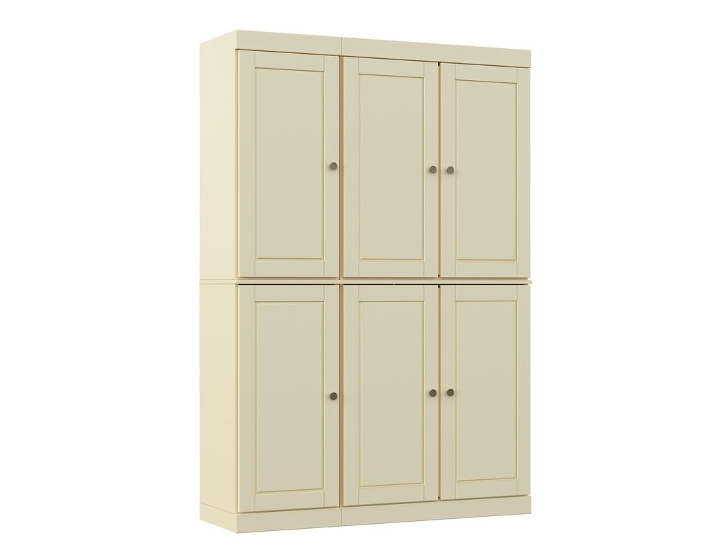 Yellow Solid Wood 8 Pantry or Storage Closet - 72-inch