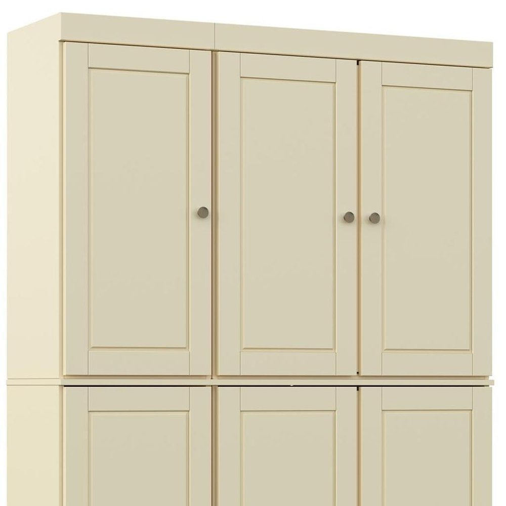 Yellow Solid Wood 8 Pantry or Storage Closet - 72-inch