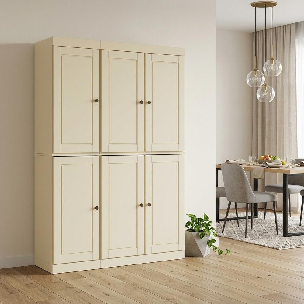 Yellow Solid Wood 8 Pantry or Storage Closet - 72-inch
