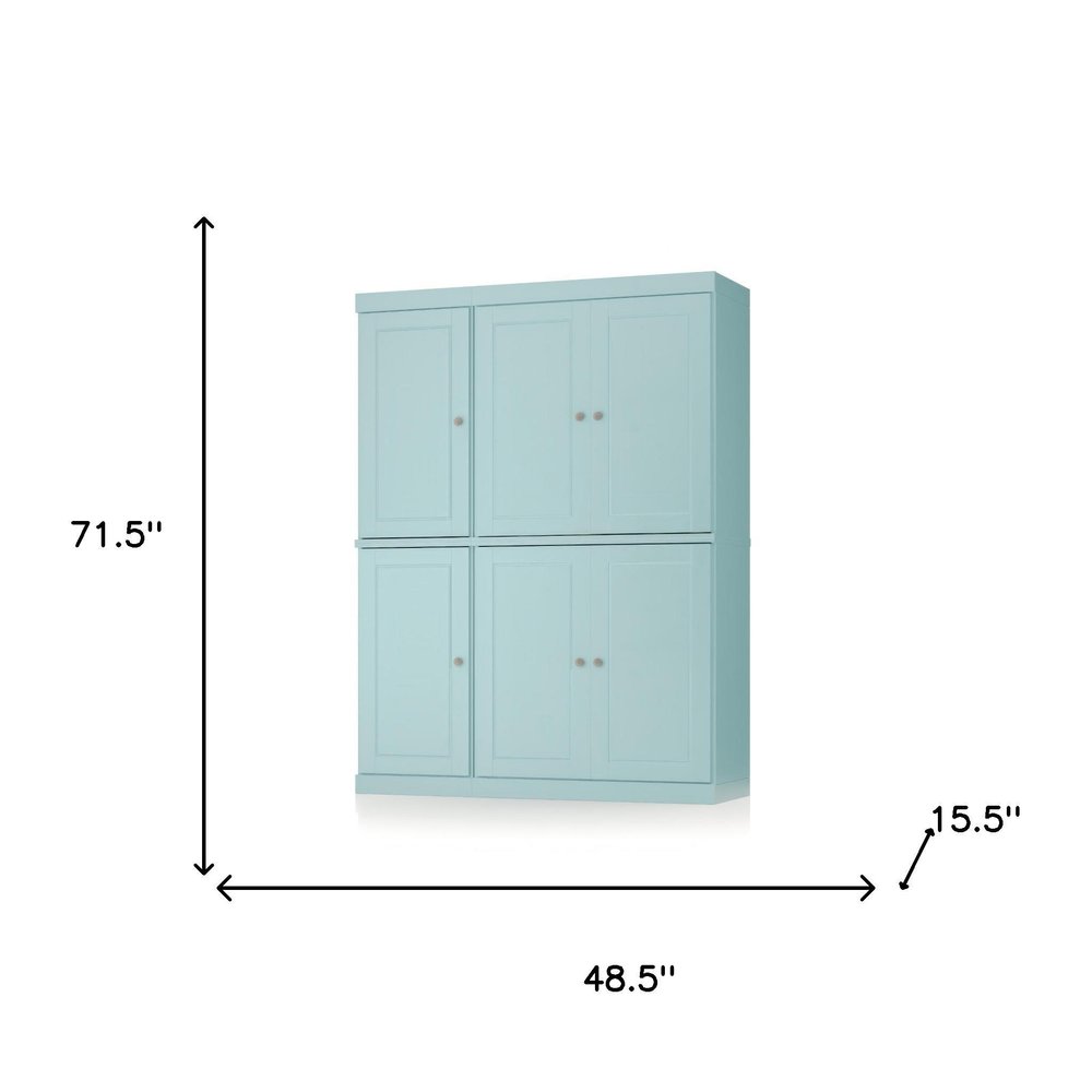 Aqua Solid Wood 8 Pantry or Storage Closet - 72-inch
