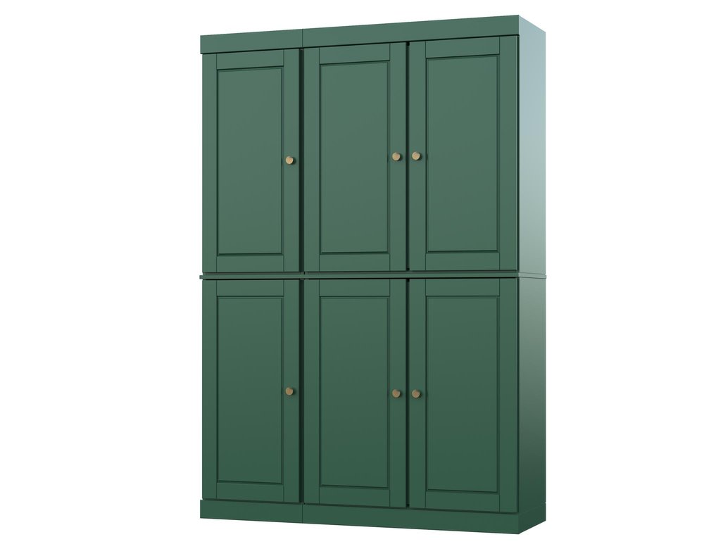 Green Solid Wood 8 Pantry or Storage Closet - 72-inch