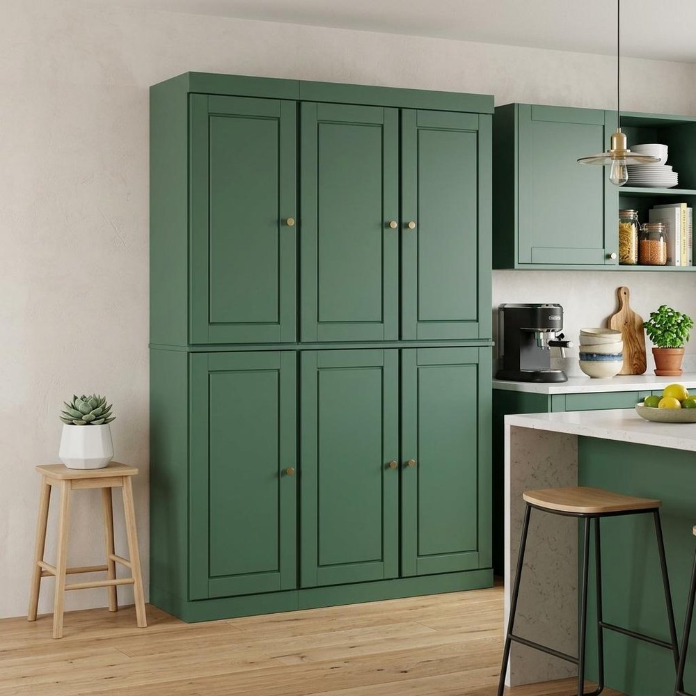 Green Solid Wood 8 Pantry or Storage Closet - 72-inch