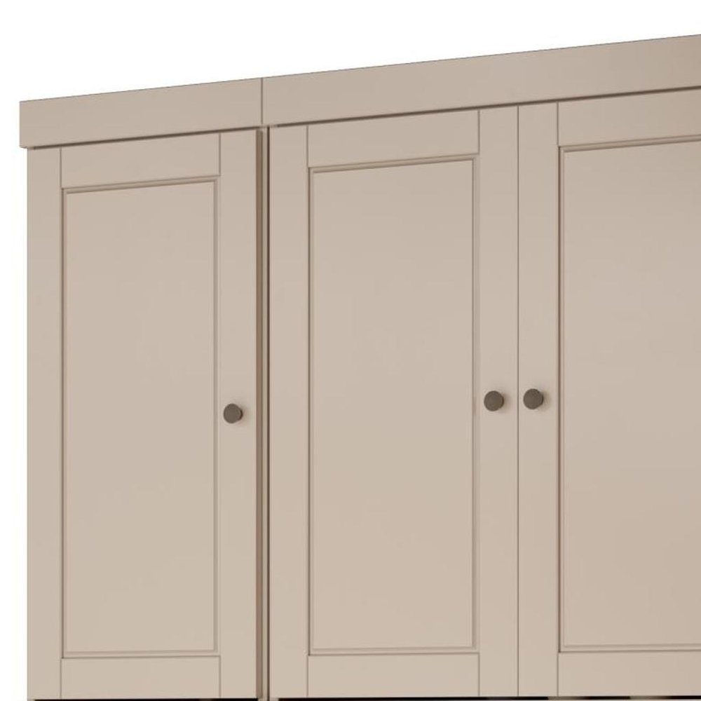 Beige Solid Wood 8 Pantry or Storage Closet - 72-inch