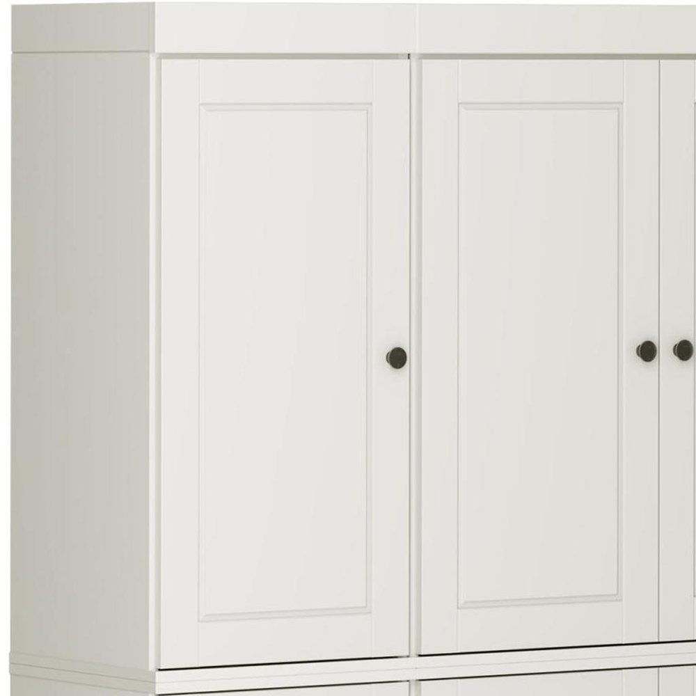 Off White Solid Wood 8 Pantry or Storage Closet - 72-inch