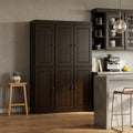 Espresso Solid Wood 8 Pantry or Storage Closet - 72-inch