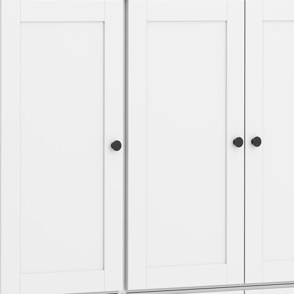 White Solid Wood 8 Two Drawer Pantry or Storage Closet - 72-inch