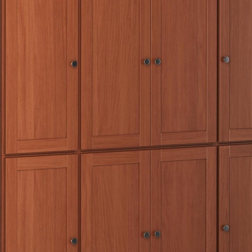 Coffee Solid Wood 8 Two Drawer Pantry or Storage Closet - 72-inch