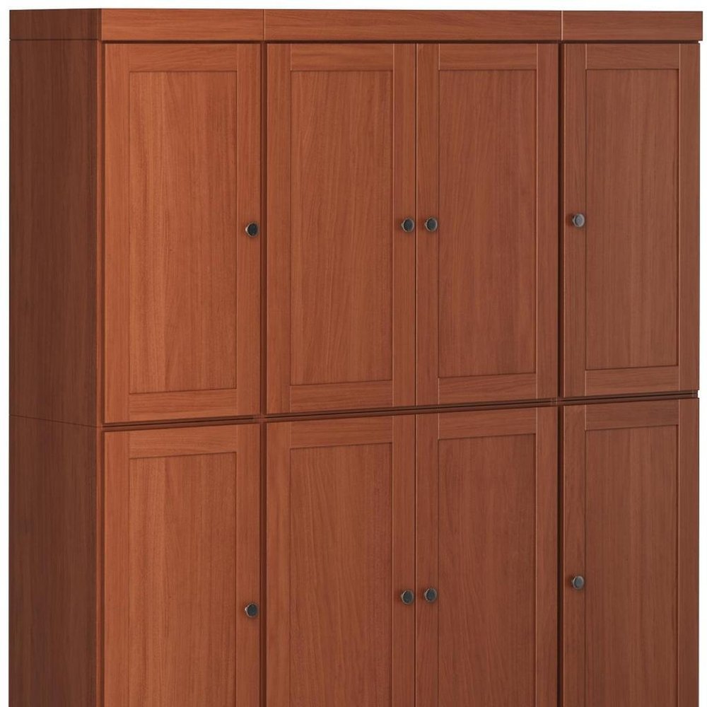 Coffee Solid Wood 8 Two Drawer Pantry or Storage Closet - 72-inch