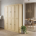 Yellow Solid Wood 8 Two Drawer Pantry or Storage Closet - 72-inch
