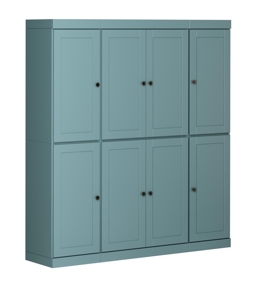 Aqua Solid Wood 8 Two Drawer Pantry or Storage Closet - 72-inch