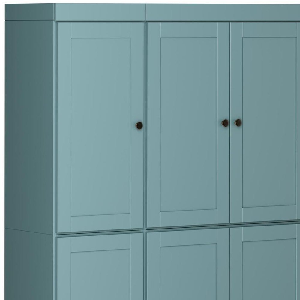 Green Solid Wood 8 Two Drawer Pantry or Storage Closet - 72-inch