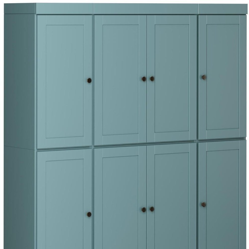 Green Solid Wood 8 Two Drawer Pantry or Storage Closet - 72-inch