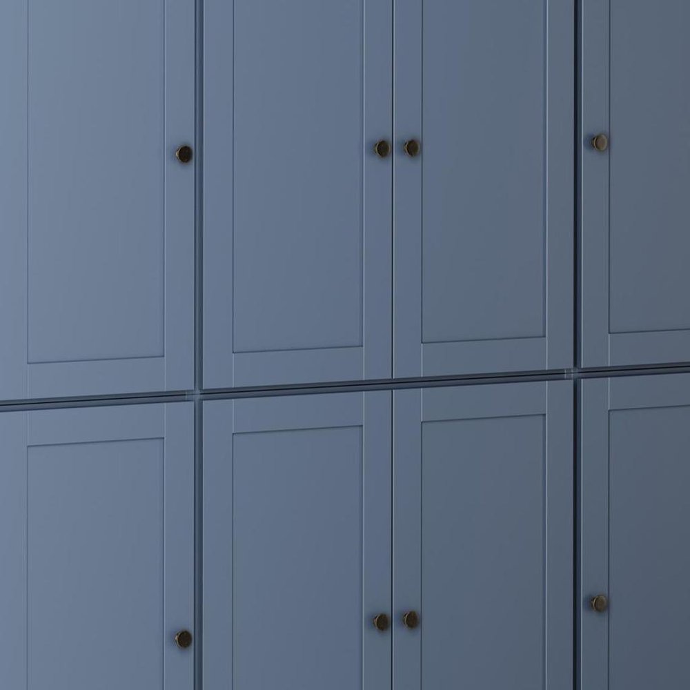 French Blue Solid Wood 8 Two Drawer Pantry or Storage Closet - 72-inch