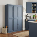 French Blue Solid Wood 8 Two Drawer Pantry or Storage Closet - 72-inch