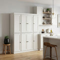 Off White Solid Wood 8 Two Drawer Pantry or Storage Closet - 72-inch