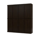 Espresso Solid Wood 8 Two Drawer Pantry or Storage Closet - 72-inch