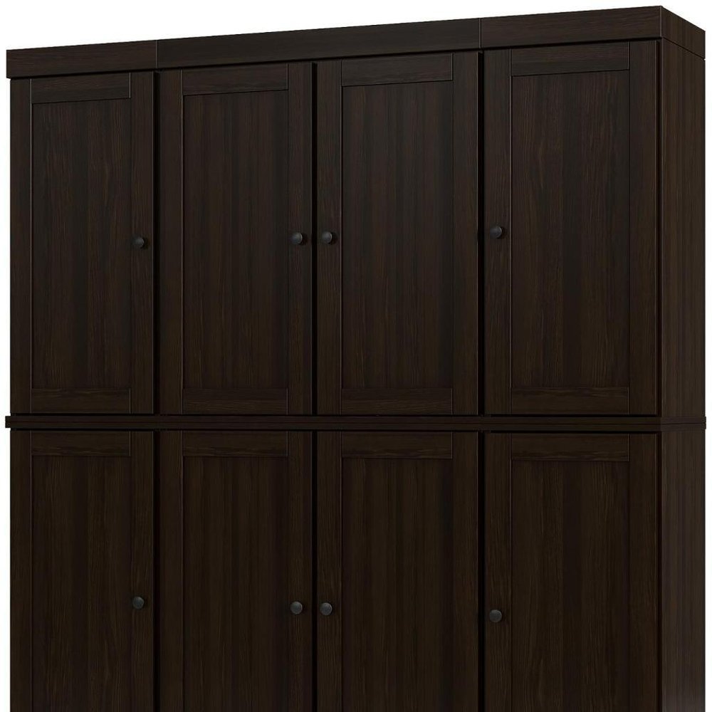 Espresso Solid Wood 8 Two Drawer Pantry or Storage Closet - 72-inch