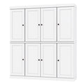 White Solid Wood 8 Pantry or Storage Closet - 72-inch