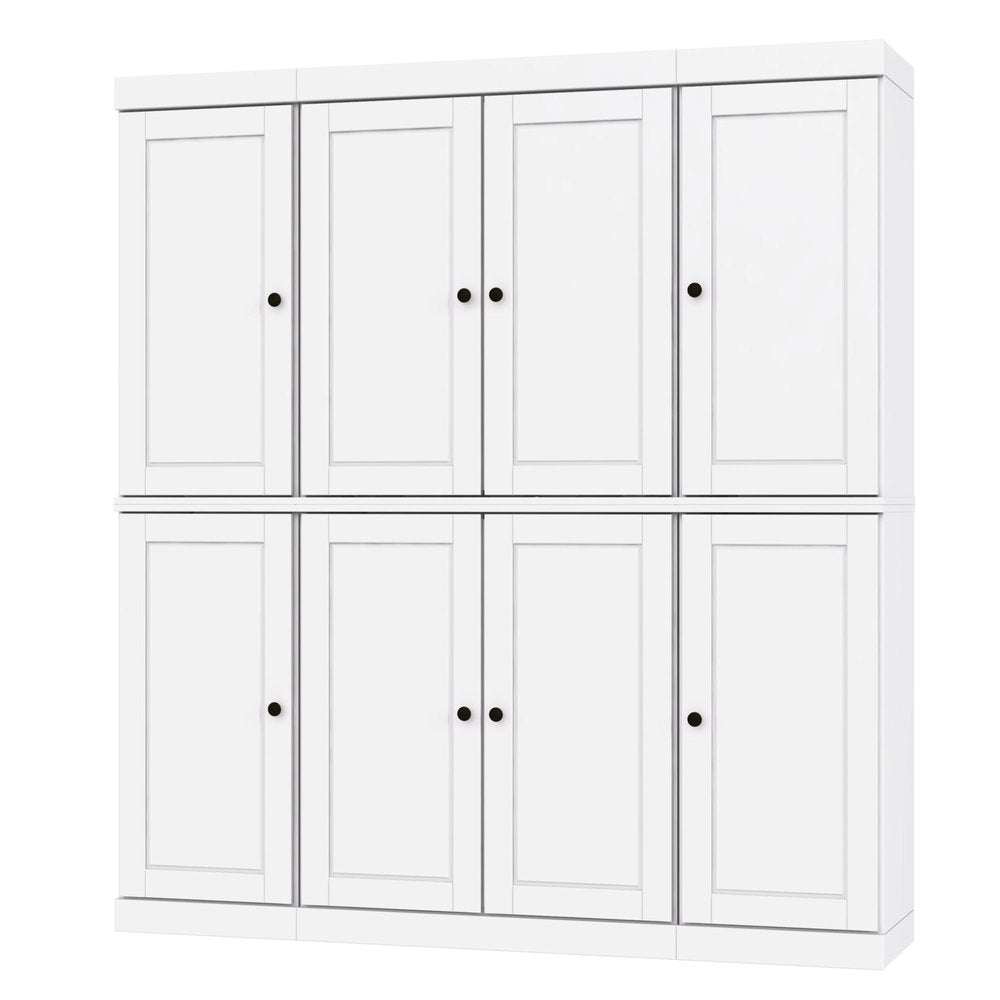 White Solid Wood 8 Pantry or Storage Closet - 72-inch