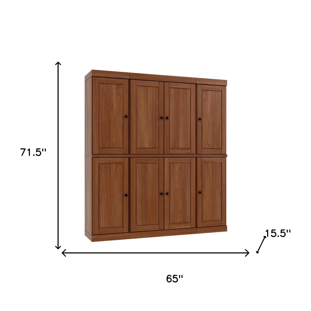 Coffee Solid Wood 8 Pantry or Storage Closet - 72-inch