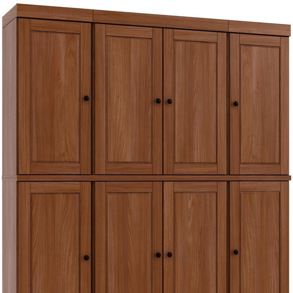 Coffee Solid Wood 8 Pantry or Storage Closet - 72-inch