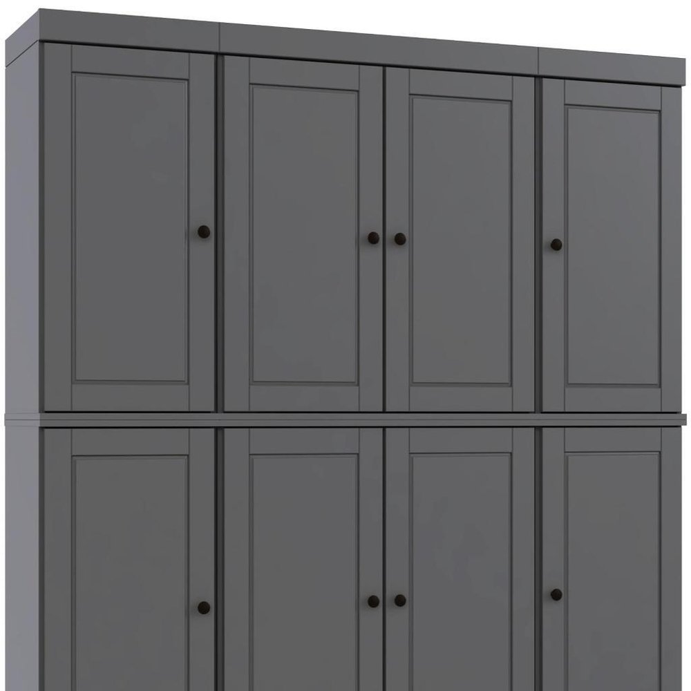 Gray Solid Wood 8 Pantry or Storage Closet - 72-inch