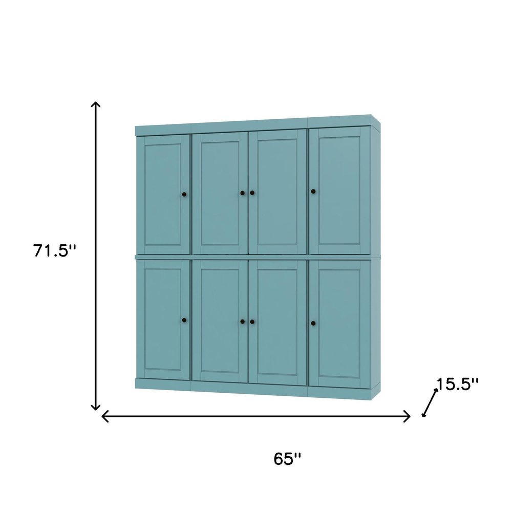 Aqua Solid Wood 8 Pantry or Storage Closet - 72-inch