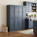 French Blue Solid Wood 8 Pantry or Storage Closet - 72-inch