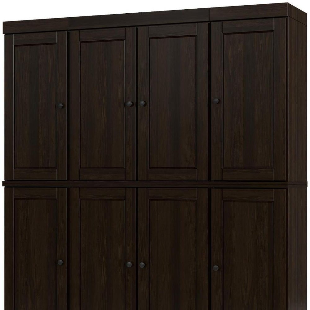 Espresso Solid Wood 8 Pantry or Storage Closet - 72-inch
