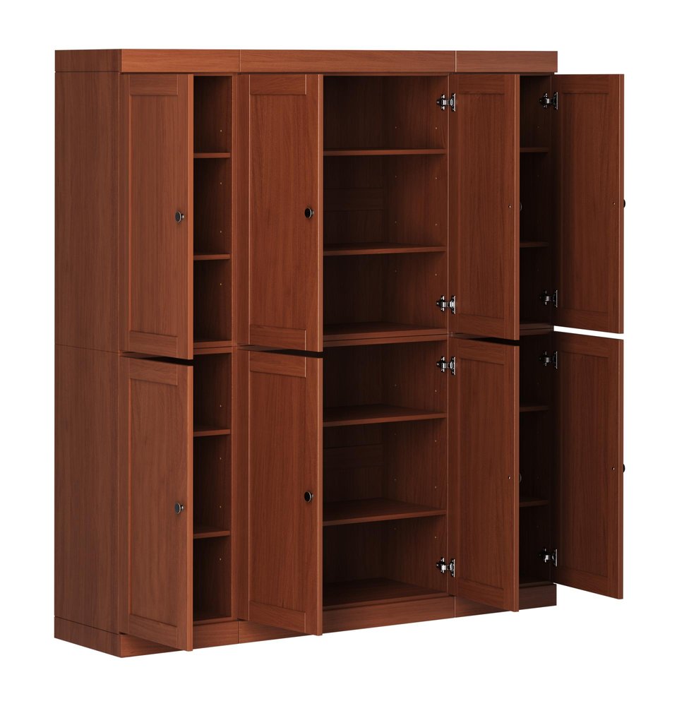 Coffee Solid Wood 8 Pantry or Storage Closet - 72-inch