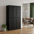 Black Solid Wood 8 Pantry or Storage Closet - 72-inch